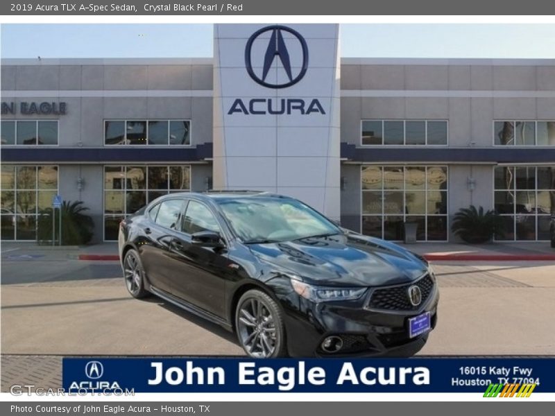 Crystal Black Pearl / Red 2019 Acura TLX A-Spec Sedan