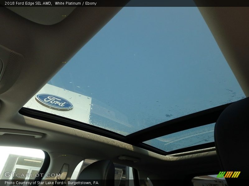 White Platinum / Ebony 2018 Ford Edge SEL AWD