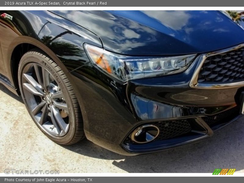 Crystal Black Pearl / Red 2019 Acura TLX A-Spec Sedan