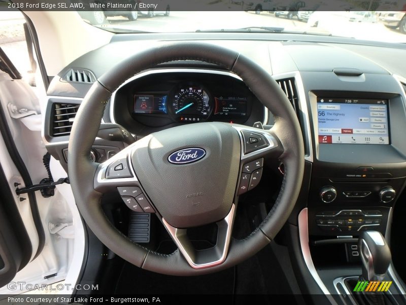 White Platinum / Ebony 2018 Ford Edge SEL AWD