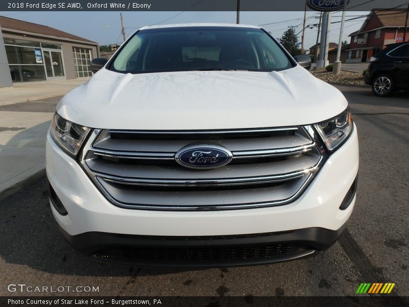 Oxford White / Ebony 2018 Ford Edge SE AWD