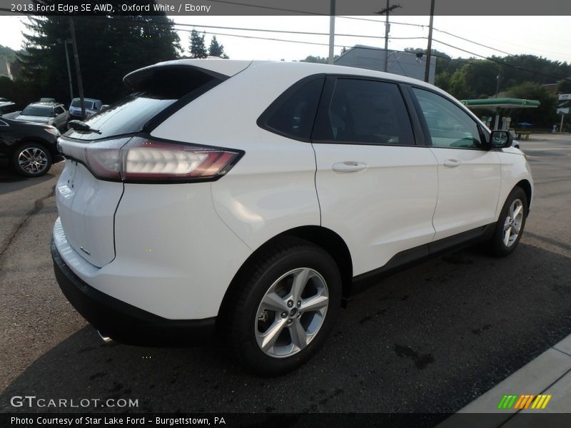 Oxford White / Ebony 2018 Ford Edge SE AWD
