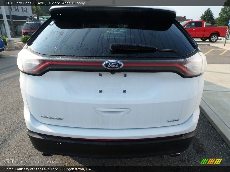 Oxford White / Ebony 2018 Ford Edge SE AWD