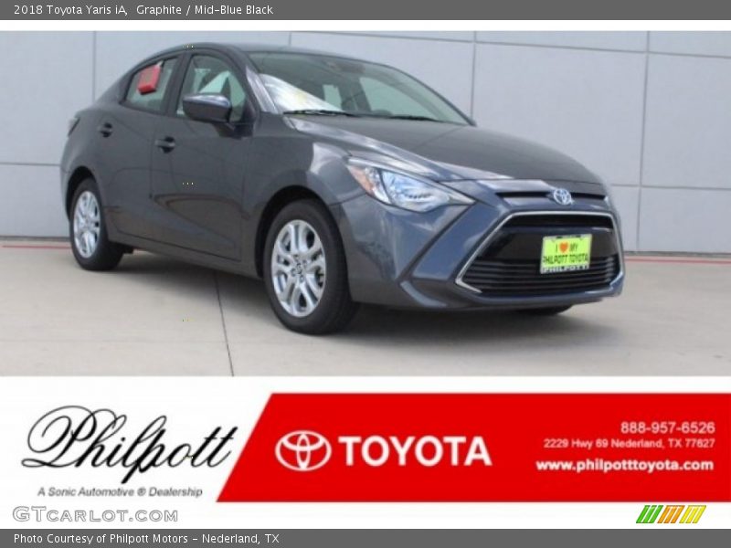 Graphite / Mid-Blue Black 2018 Toyota Yaris iA