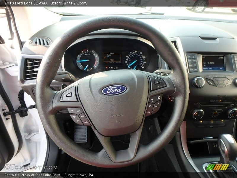 Oxford White / Ebony 2018 Ford Edge SE AWD