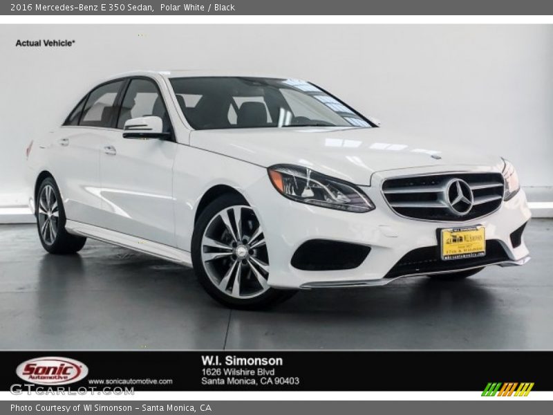 Polar White / Black 2016 Mercedes-Benz E 350 Sedan