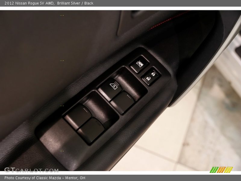 Brilliant Silver / Black 2012 Nissan Rogue SV AWD