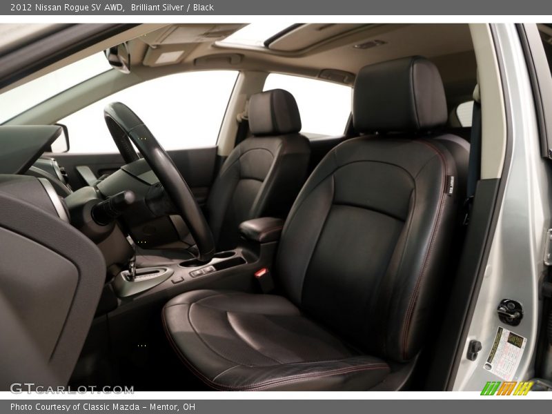 Brilliant Silver / Black 2012 Nissan Rogue SV AWD