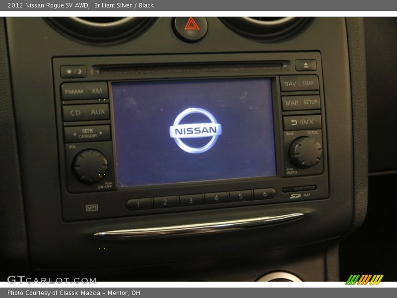 Brilliant Silver / Black 2012 Nissan Rogue SV AWD
