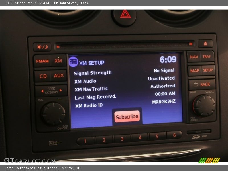 Brilliant Silver / Black 2012 Nissan Rogue SV AWD