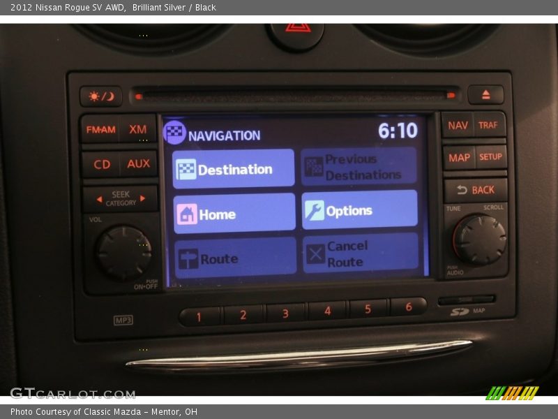 Brilliant Silver / Black 2012 Nissan Rogue SV AWD