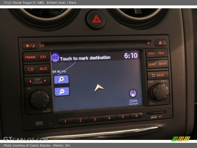Brilliant Silver / Black 2012 Nissan Rogue SV AWD