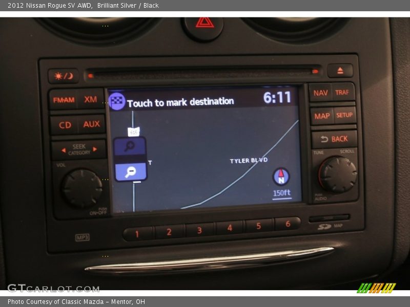 Brilliant Silver / Black 2012 Nissan Rogue SV AWD