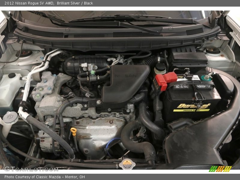 Brilliant Silver / Black 2012 Nissan Rogue SV AWD