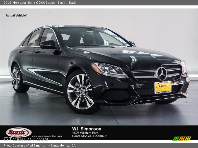 Black / Black 2018 Mercedes-Benz C 300 Sedan