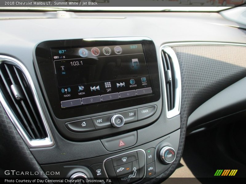 Summit White / Jet Black 2018 Chevrolet Malibu LT