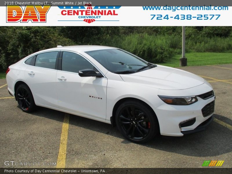Summit White / Jet Black 2018 Chevrolet Malibu LT