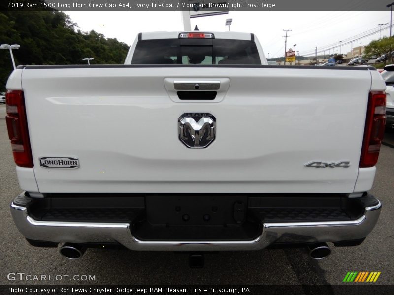 Ivory Tri–Coat / Mountain Brown/Light Frost Beige 2019 Ram 1500 Long Horn Crew Cab 4x4