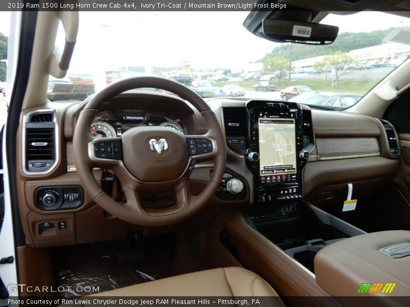  2019 1500 Long Horn Crew Cab 4x4 Mountain Brown/Light Frost Beige Interior