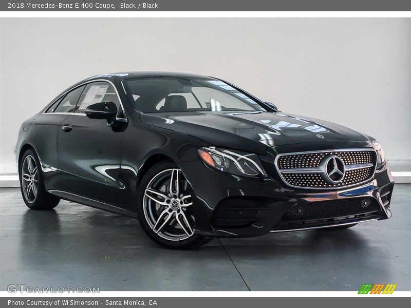 Black / Black 2018 Mercedes-Benz E 400 Coupe