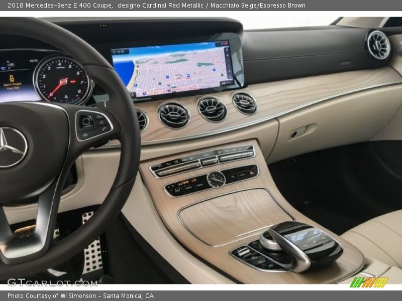 designo Cardinal Red Metallic / Macchiato Beige/Espresso Brown 2018 Mercedes-Benz E 400 Coupe