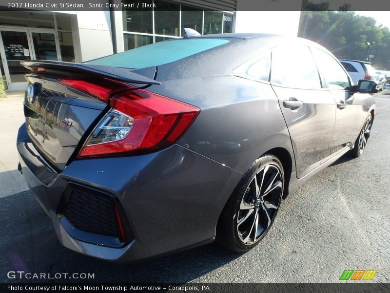 Sonic Gray Pearl / Black 2017 Honda Civic Si Sedan