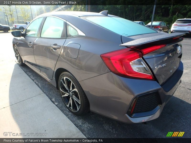 Sonic Gray Pearl / Black 2017 Honda Civic Si Sedan