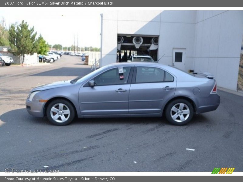 Silver Birch Metallic / Charcoal Black 2007 Ford Fusion SE V6