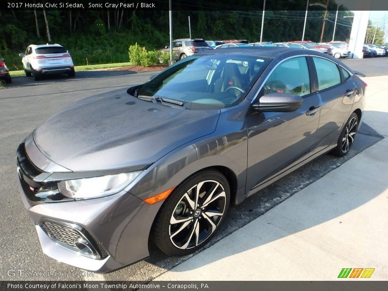 Sonic Gray Pearl / Black 2017 Honda Civic Si Sedan