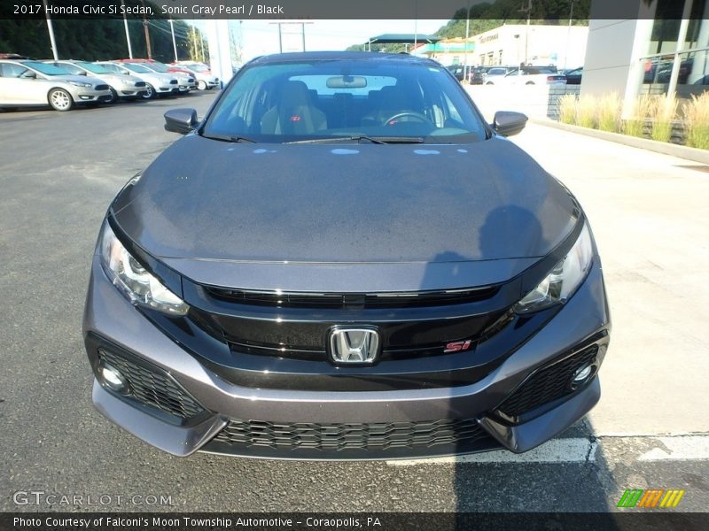Sonic Gray Pearl / Black 2017 Honda Civic Si Sedan