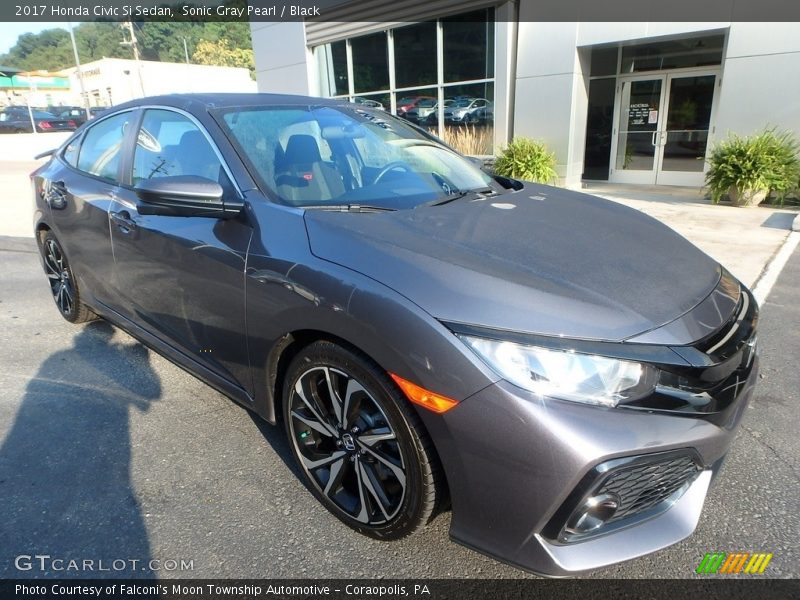 Sonic Gray Pearl / Black 2017 Honda Civic Si Sedan