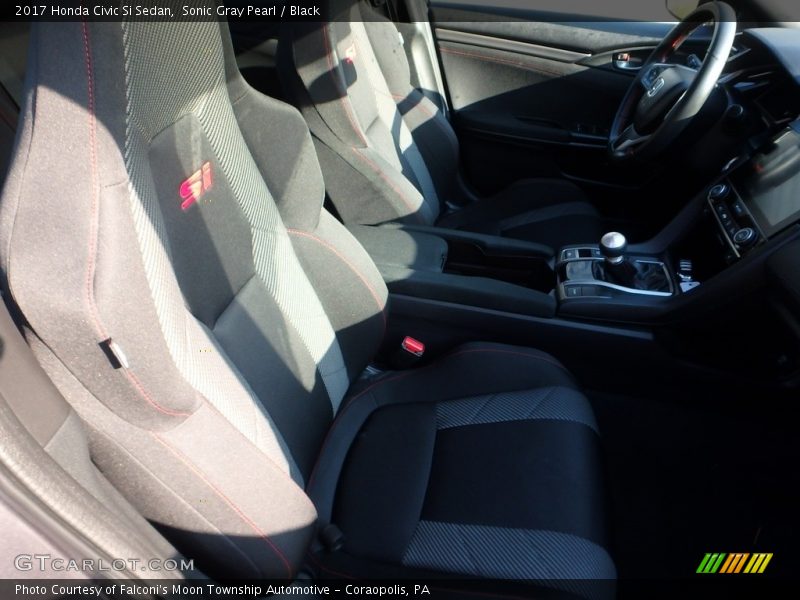 Sonic Gray Pearl / Black 2017 Honda Civic Si Sedan
