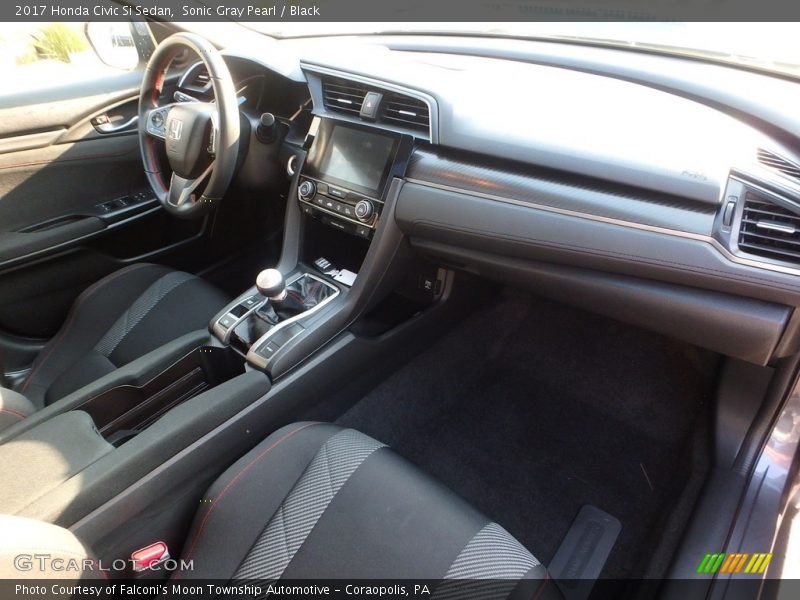 Sonic Gray Pearl / Black 2017 Honda Civic Si Sedan