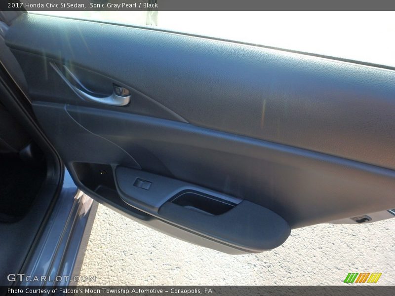 Sonic Gray Pearl / Black 2017 Honda Civic Si Sedan