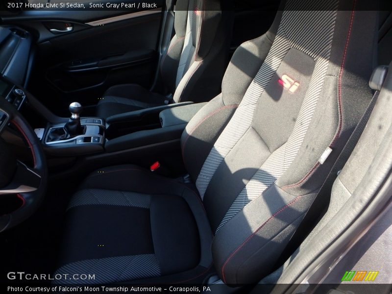 Sonic Gray Pearl / Black 2017 Honda Civic Si Sedan