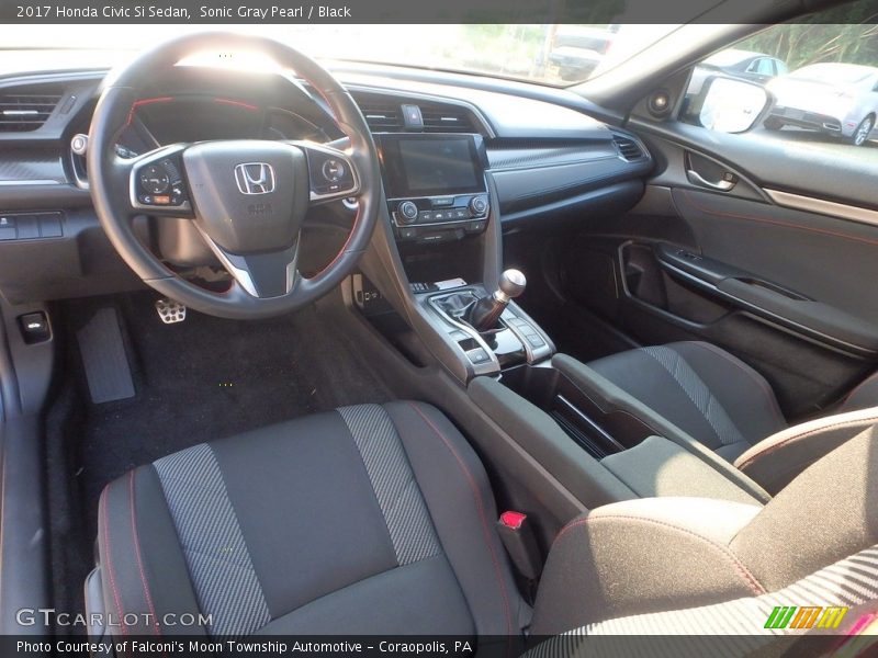 Sonic Gray Pearl / Black 2017 Honda Civic Si Sedan