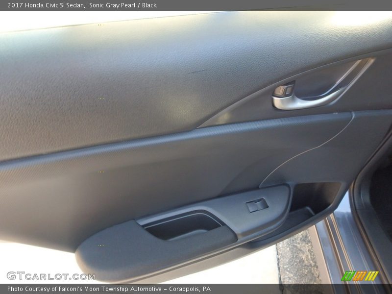 Sonic Gray Pearl / Black 2017 Honda Civic Si Sedan
