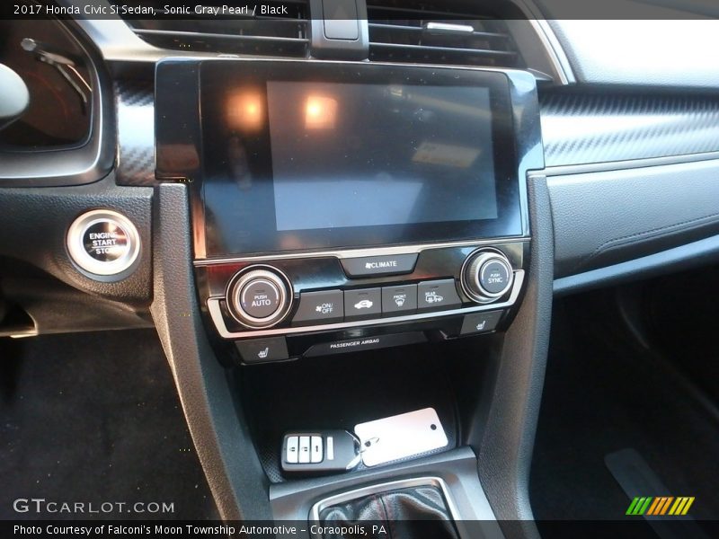 Sonic Gray Pearl / Black 2017 Honda Civic Si Sedan