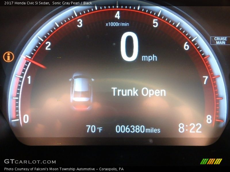 Sonic Gray Pearl / Black 2017 Honda Civic Si Sedan