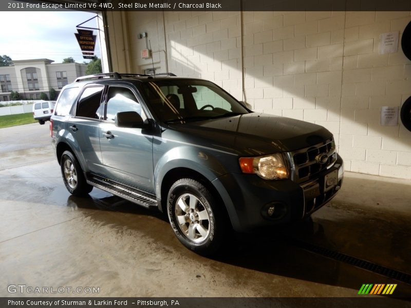 Steel Blue Metallic / Charcoal Black 2011 Ford Escape Limited V6 4WD