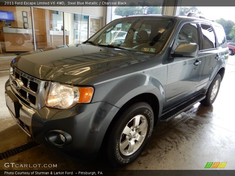 Steel Blue Metallic / Charcoal Black 2011 Ford Escape Limited V6 4WD
