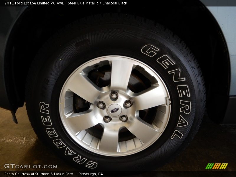 Steel Blue Metallic / Charcoal Black 2011 Ford Escape Limited V6 4WD