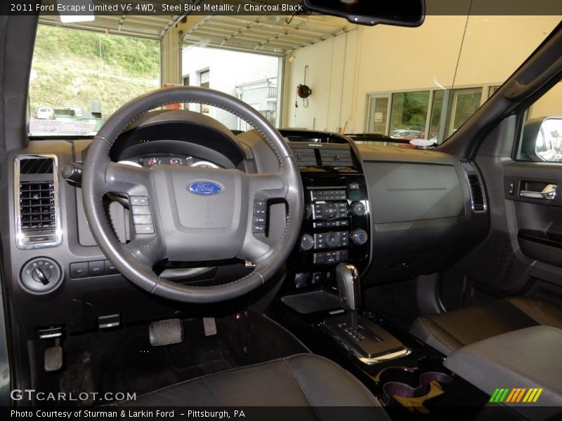 Steel Blue Metallic / Charcoal Black 2011 Ford Escape Limited V6 4WD