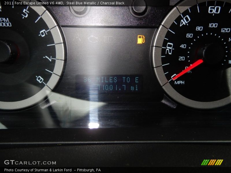 Steel Blue Metallic / Charcoal Black 2011 Ford Escape Limited V6 4WD