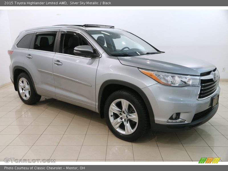 Silver Sky Metallic / Black 2015 Toyota Highlander Limited AWD