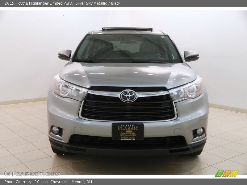 Silver Sky Metallic / Black 2015 Toyota Highlander Limited AWD
