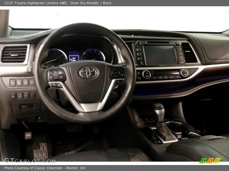 Silver Sky Metallic / Black 2015 Toyota Highlander Limited AWD