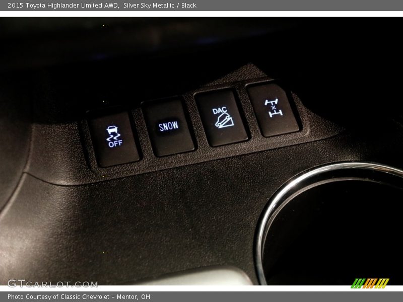 Silver Sky Metallic / Black 2015 Toyota Highlander Limited AWD