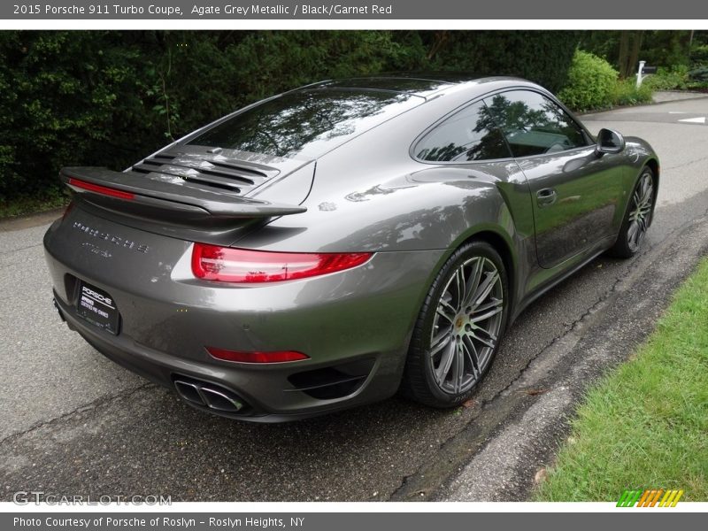 Agate Grey Metallic / Black/Garnet Red 2015 Porsche 911 Turbo Coupe