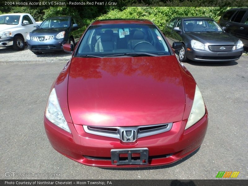 Redondo Red Pearl / Gray 2004 Honda Accord EX V6 Sedan